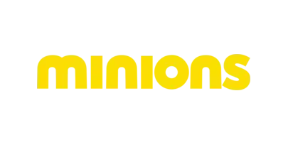 Minions Logo Offizielles Logo der Filmreihe „Ich Einfach unverbesserlich“ mit gelber Schrift