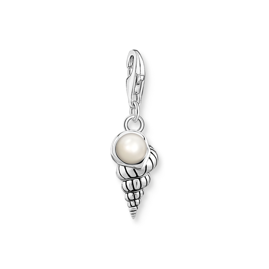 Thomas, Sabo, Anhänger, Charm-Club, Muschel, Mit, Perle, Silber, Zubehor, Ohrring, Schmuck